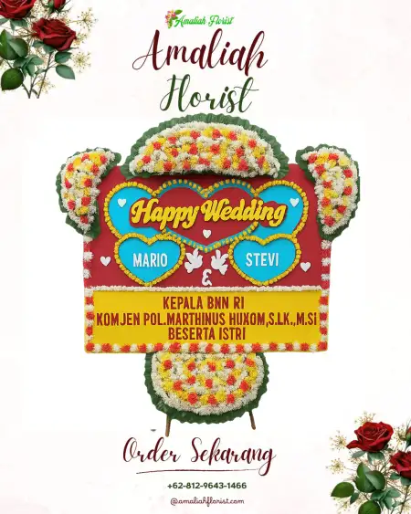 Papan Bunga Pernikahan Sliwung